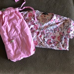 Pink Breast Cancer Awareness scrub set